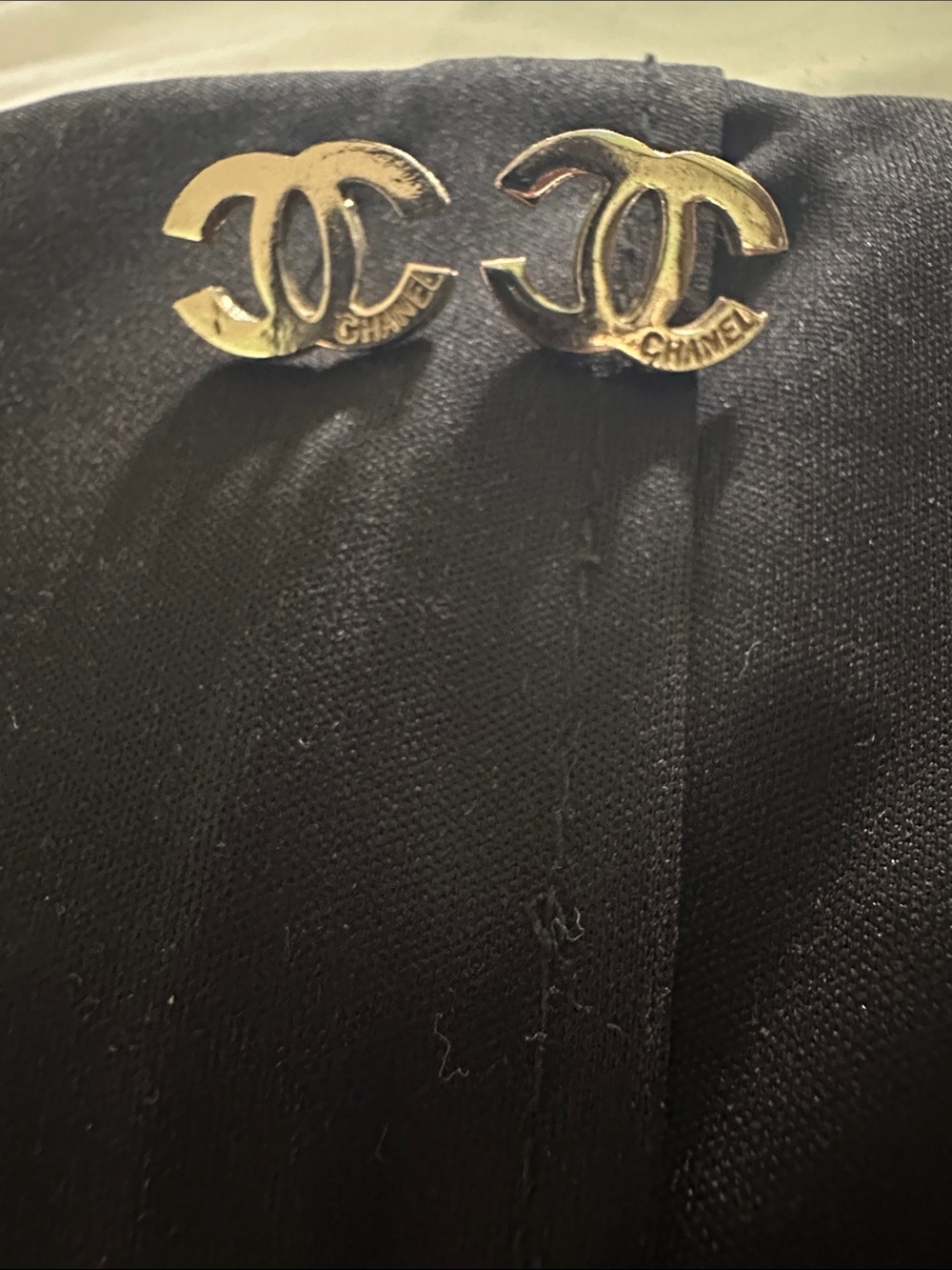 CHANEL Gold CC Logo Clip-On Earrings
